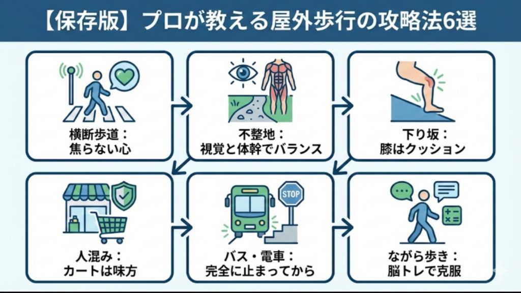 【保存版】理学療法士による屋外歩行の攻略法6選